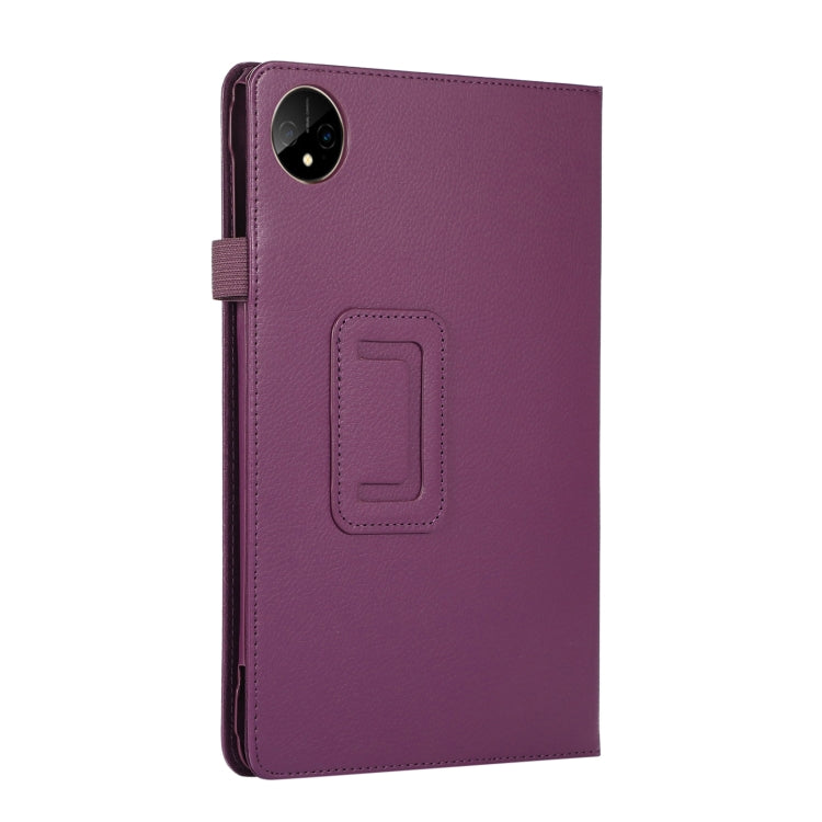 For Huawei MatePad Pro 11 2024 Litchi Texture Leather Tablet Case with Holder(Purple) - Huawei by buy2fix | Online Shopping UK | buy2fix