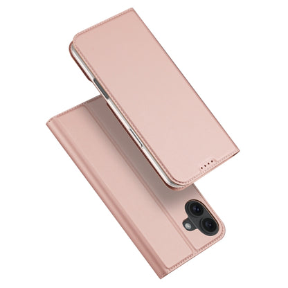 For iPhone 16 DUX DUCIS Skin Pro Series Flip Leather Phone Case(Rose Gold) - iPhone 16 Cases by DUX DUCIS | Online Shopping UK | buy2fix