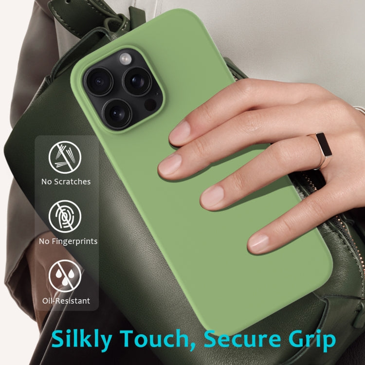 For iPhone 16 Pro Solid Color Silicone Phone Case(Mint Green) - More iPhone Cases by buy2fix | Online Shopping UK | buy2fix