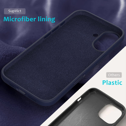 For iPhone 16 Plus Solid Color Silicone Phone Case(Midnight Blue) - More iPhone Cases by buy2fix | Online Shopping UK | buy2fix