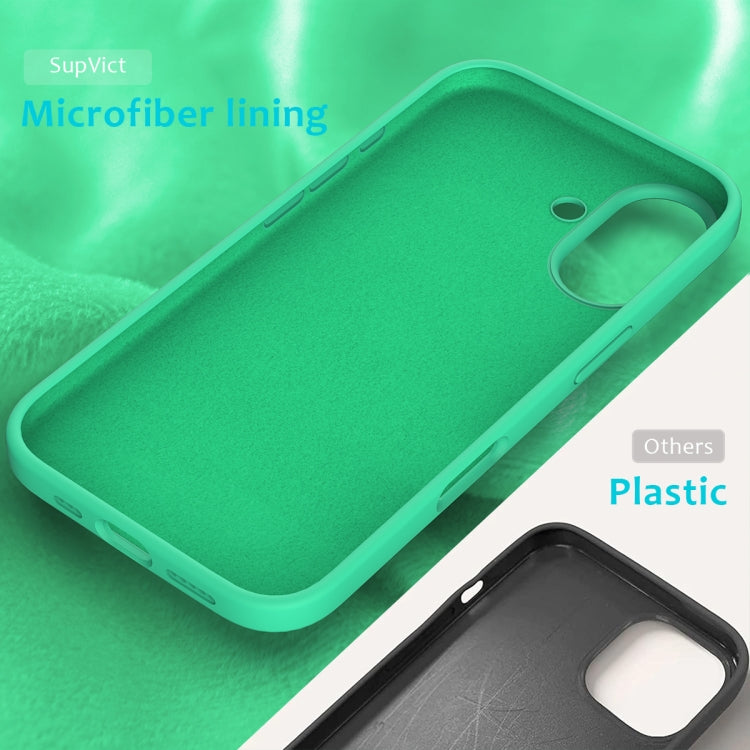 For iPhone 16 Solid Color Silicone Phone Case(Green) - More iPhone Cases by buy2fix | Online Shopping UK | buy2fix