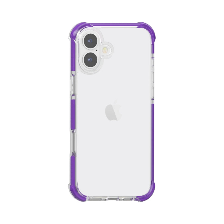 For iPhone 16 Plus Four-corner Shockproof TPU + Acrylic Phone Case(Purple) - iPhone 16 Plus Cases by buy2fix | Online Shopping UK | buy2fix