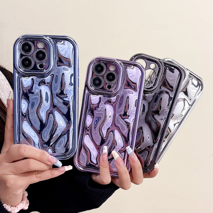 For iPhone 16 Pro Electroplating Meteorite Texture TPU Phone Case(Purple) - iPhone 16 Pro Cases by buy2fix | Online Shopping UK | buy2fix