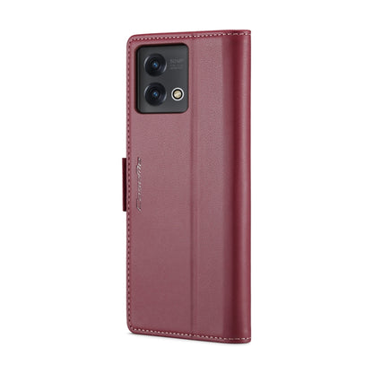 For Motorola Moto G Stylus 5G 2023 CaseMe 023 Butterfly Buckle Litchi Texture RFID Anti-theft Leather Phone Case(Wine Red) - Motorola Cases by CaseMe | Online Shopping UK | buy2fix