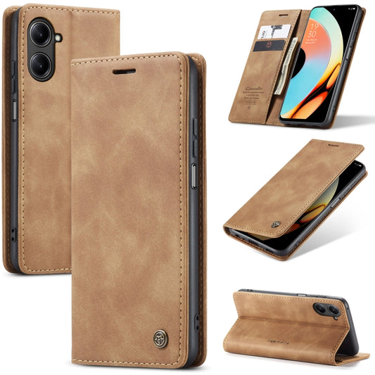 For Realme 10 Pro 5G CaseMe 013 Multifunctional Horizontal Flip Leather Phone Case(Brown) - Realme Cases by CaseMe | Online Shopping UK | buy2fix