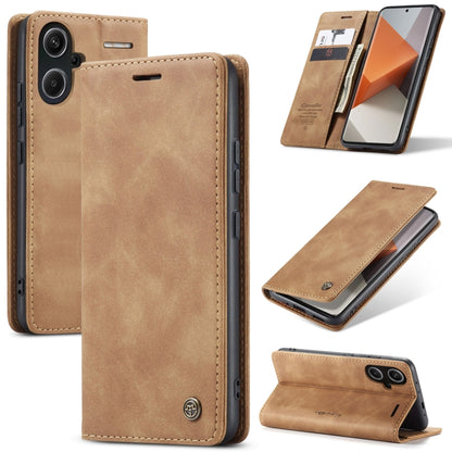 For Xiaomi Redmi Note 13 Pro+ CaseMe 013 Multifunctional Horizontal Flip Leather Phone Case(Brown) - Xiaomi Cases by CaseMe | Online Shopping UK | buy2fix