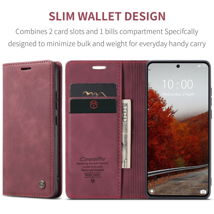 For Xiaomi Poco X6 Pro CaseMe 013 Multifunctional Horizontal Flip Leather Phone Case(Wine Red) - Xiaomi Cases by CaseMe | Online Shopping UK | buy2fix