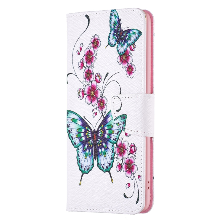 For iPhone 16 Pro Max Colored Drawing Pattern Flip Leather Phone Case(Flowers Butterfly) - iPhone 16 Pro Max Cases by buy2fix | Online Shopping UK | buy2fix