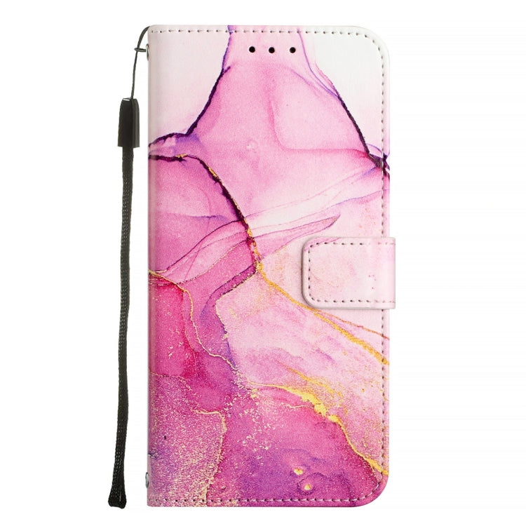 For iPhone 16 Pro PT003 Marble Pattern Flip Leather Phone Case(Pink Purple Gold LS001) - iPhone 16 Pro Cases by buy2fix | Online Shopping UK | buy2fix