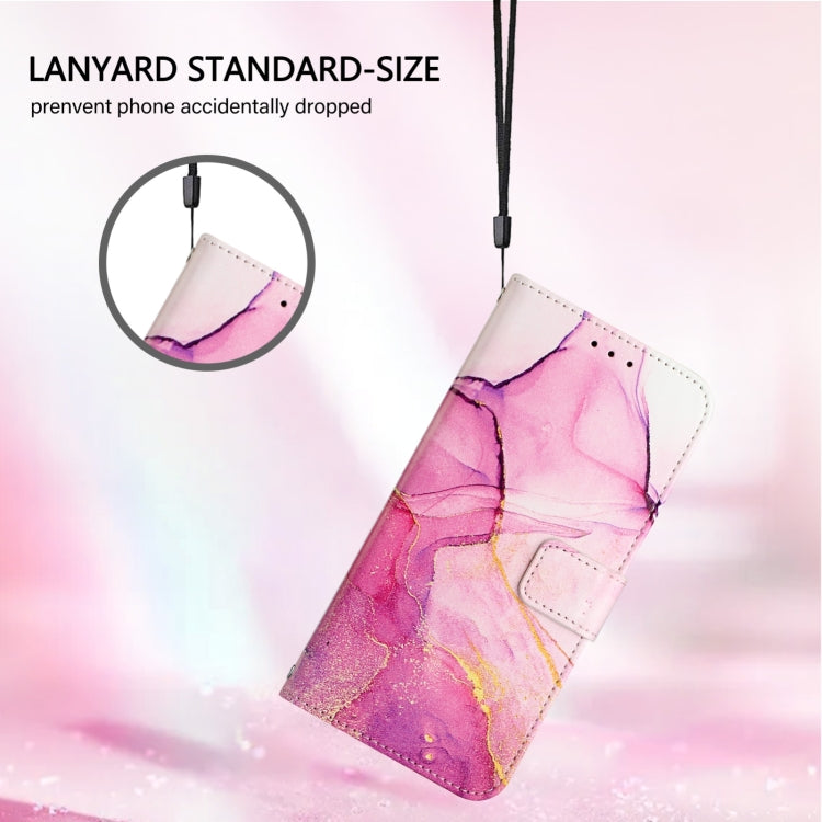 For iPhone 16 Pro PT003 Marble Pattern Flip Leather Phone Case(Pink Purple Gold LS001) - iPhone 16 Pro Cases by buy2fix | Online Shopping UK | buy2fix