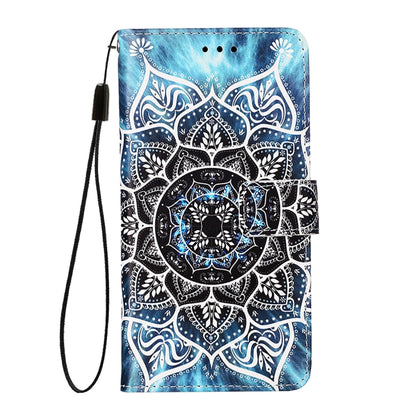 For iPhone SE 2024 Colored Drawing Pattern Plain Weave Leather Phone Case(Undersea Mandala) - More iPhone Cases by buy2fix | Online Shopping UK | buy2fix