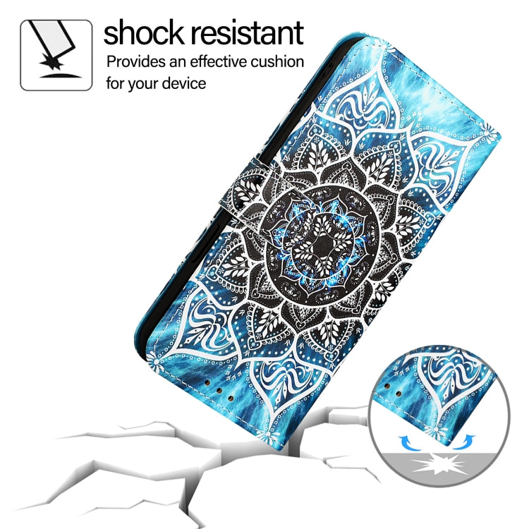 For iPhone SE 2024 Colored Drawing Pattern Plain Weave Leather Phone Case(Undersea Mandala) - More iPhone Cases by buy2fix | Online Shopping UK | buy2fix