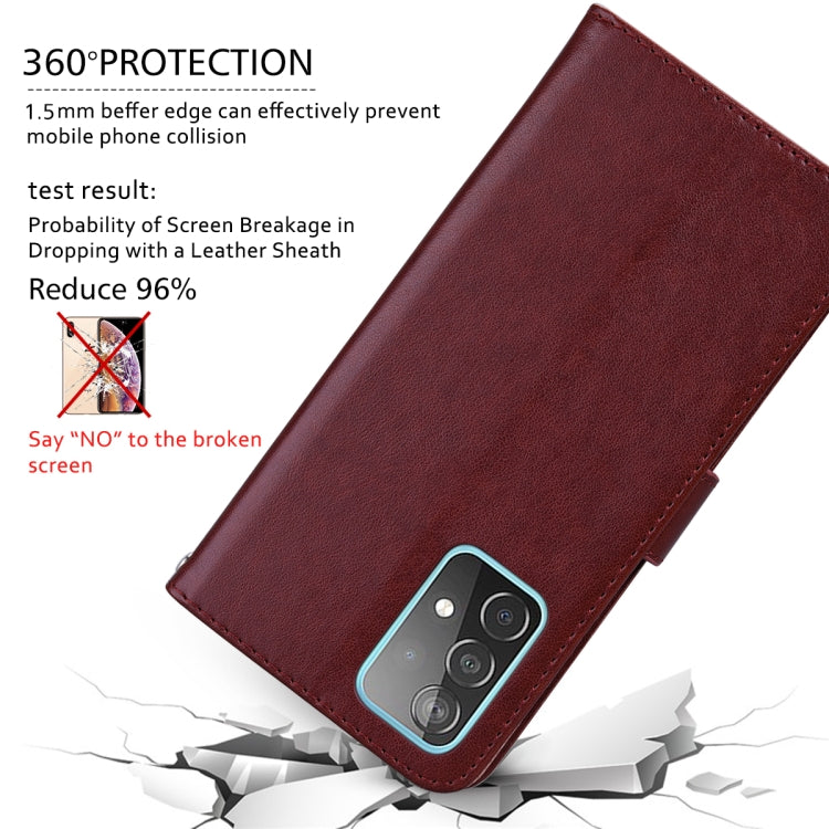 For Samsung Galaxy S24 Ultra Rose Embossed Flip PU Leather Phone Case(Brown) - Galaxy S24 Ultra 5G Cases by buy2fix | Online Shopping UK | buy2fix