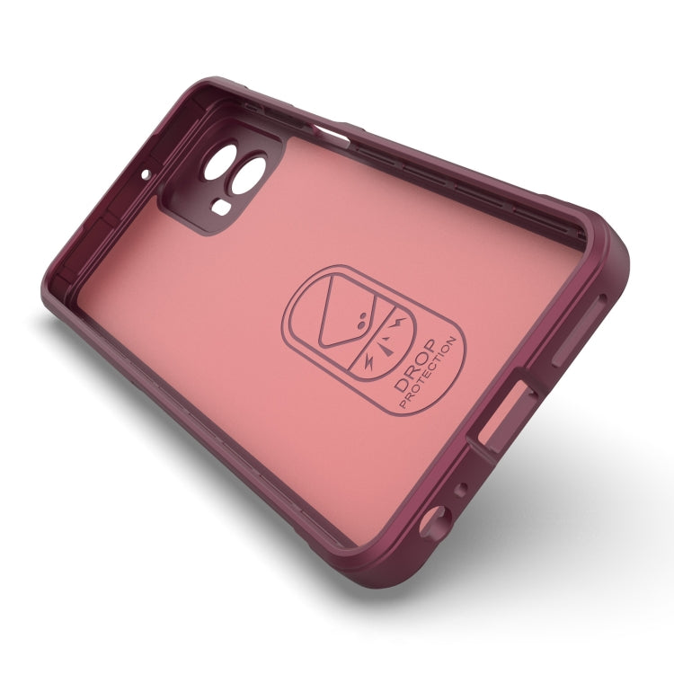 For Motorola Moto G73 5G Magic Shield TPU + Flannel Phone Case(White) - Motorola Cases by buy2fix | Online Shopping UK | buy2fix