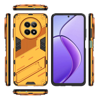 For Realme 12 5G Global Punk Armor 2 in 1 PC + TPU Phone Case with Holder(Orange) - Realme Cases by buy2fix | Online Shopping UK | buy2fix