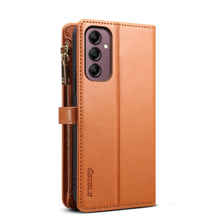 For Samsung Galaxy S23 FE 5G ESEBLE Star Series Lanyard Zipper Wallet RFID Leather Case(Brown) - Galaxy S23 FE 5G Cases by ESEBLE | Online Shopping UK | buy2fix