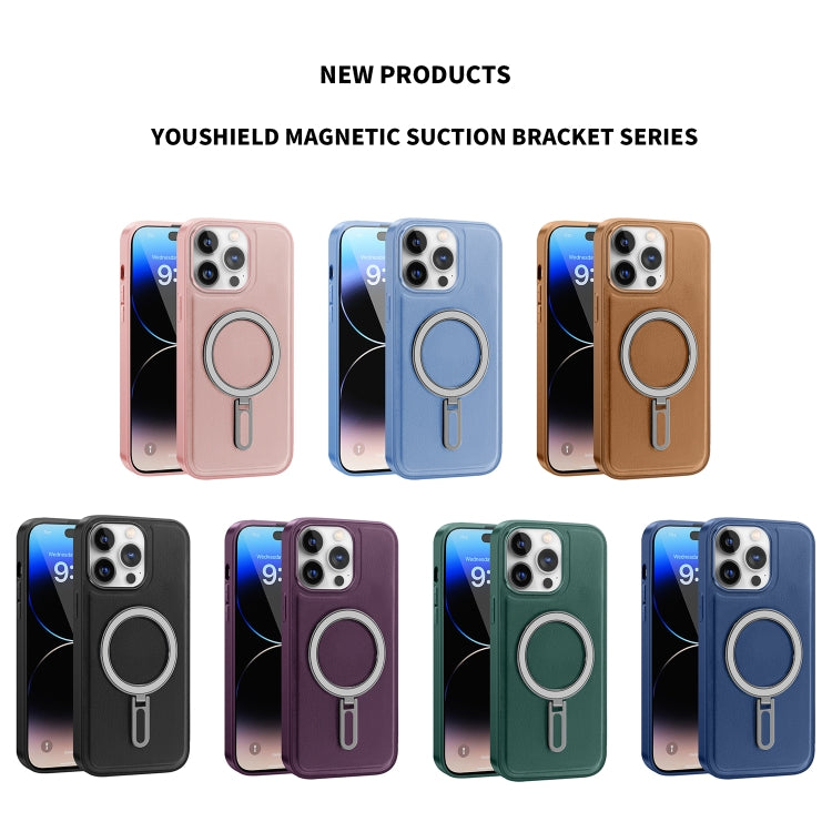 For iPhone 13 Pro Max MagSafe Magnetic Holder Phone Case(Pink) - iPhone 13 Pro Max Cases by buy2fix | Online Shopping UK | buy2fix