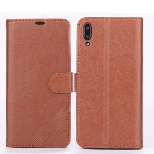 For Huawei Enjoy 9 AZNS Sheepskin Texture Horizontal Flip Leather Case with Holder & Card Slots & Wallet(Brown) - Huawei Cases by AZNS | Online Shopping UK | buy2fix