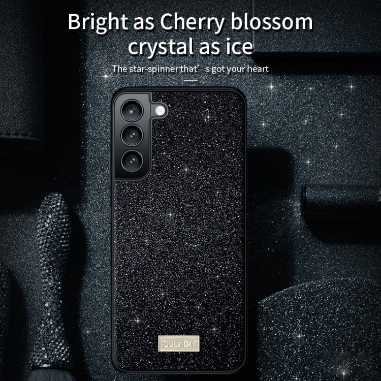 For Samsung Galaxy S23+ 5G SULADA Glittery TPU Hybrid Handmade Leather Phone Case(Black) - Galaxy S23+ 5G Cases by SULADA | Online Shopping UK | buy2fix