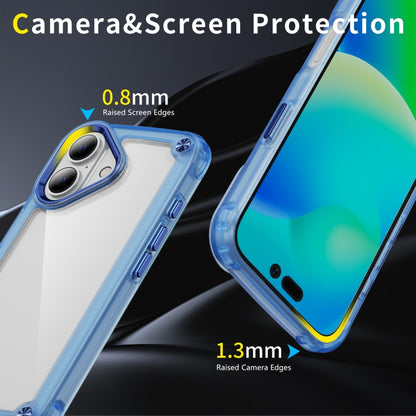 For iPhone 16 Plus Skin Feel TPU + PC Phone Case(Transparent Blue) - iPhone 16 Plus Cases by buy2fix | Online Shopping UK | buy2fix