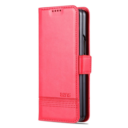 For Samsung Galaxy Z Fold5 5G AZNS Magnetic Calf Texture Flip Leather Phone Case(Red) - Galaxy Z Fold5 Cases by AZNS | Online Shopping UK | buy2fix