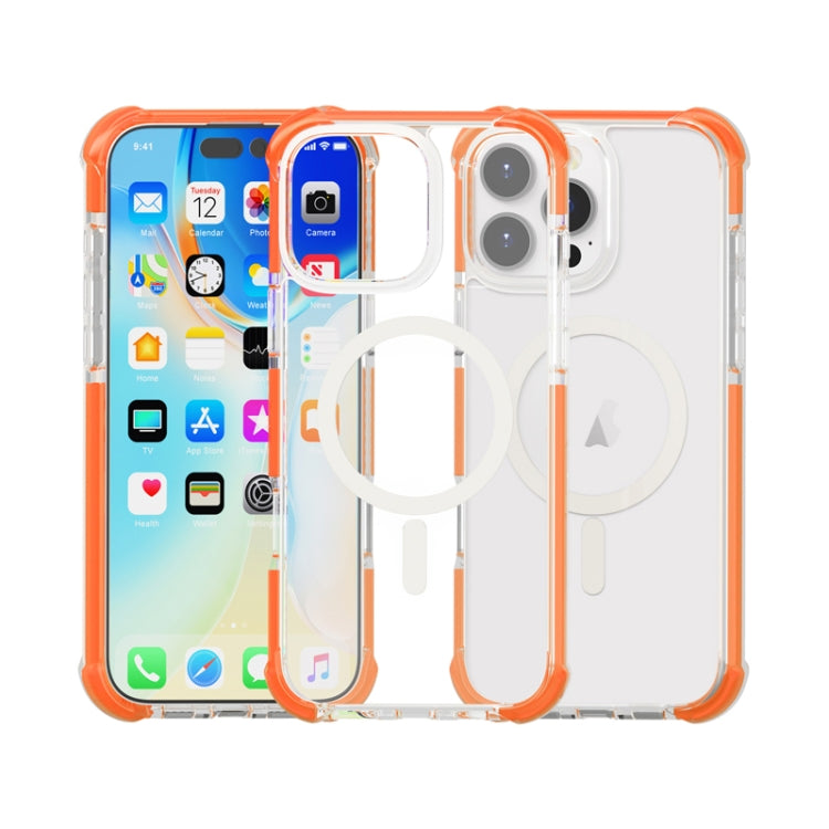 For iPhone 16 Pro Max Acrylic Magsafe Magnetic Shockproof Phone Case(Orange) - iPhone 16 Pro Max Cases by buy2fix | Online Shopping UK | buy2fix