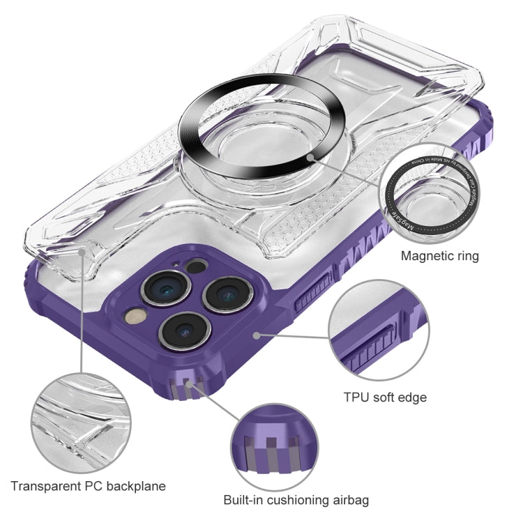 For iPhone 15 Pro CD Texture Magsafe Phone Case(Dark Purple) - iPhone 15 Pro Cases by buy2fix | Online Shopping UK | buy2fix