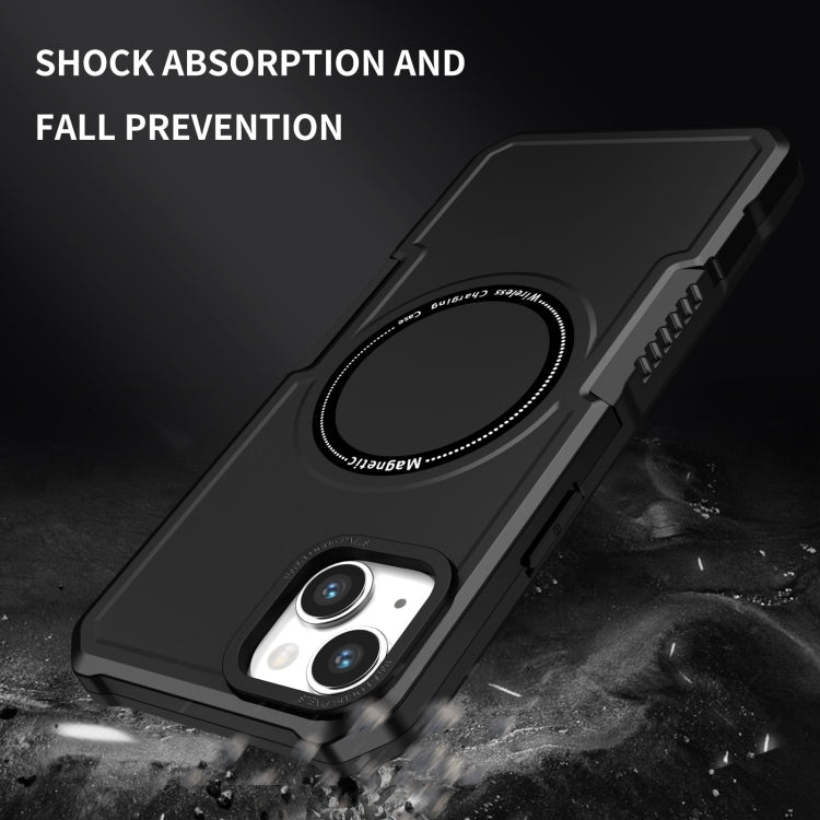 For iPhone 15 Shockproof Armor MagSafe Phone Case(Black) - iPhone 15 Cases by buy2fix | Online Shopping UK | buy2fix