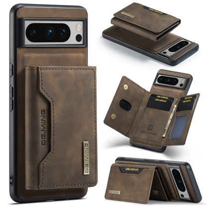 For Google Pixel 8 Pro DG.MING M2 Series 3-Fold Multi Card Bag + Magnetic Phone Case(Coffee) - Google Cases by DG.MING | Online Shopping UK | buy2fix