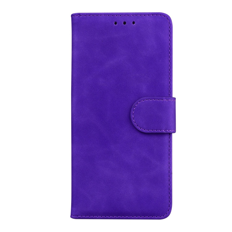 For Xiaomi Redmi Note 13 Pro 5G Skin Feel Pure Color Flip Leather Phone Case(Purple) - Note 13 Pro Cases by buy2fix | Online Shopping UK | buy2fix