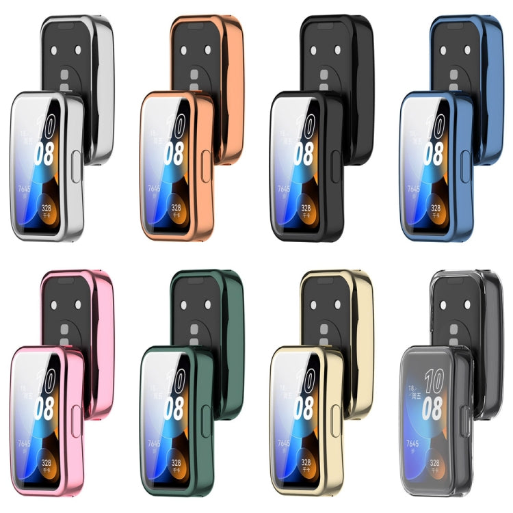 For Huawei Band 8 Full Coverage TPU Electroplating Watch Protective Case(Transparent) - Watch Cases by buy2fix | Online Shopping UK | buy2fix