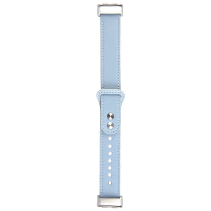 For Fitbit Charge 5 PU Leather Replacement Watch Band(Blue) - Watch Bands by buy2fix | Online Shopping UK | buy2fix