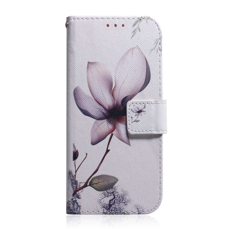 For iPhone SE 2024 Coloured Drawing Flip Leather Phone Case(Magnolia) - More iPhone Cases by buy2fix | Online Shopping UK | buy2fix