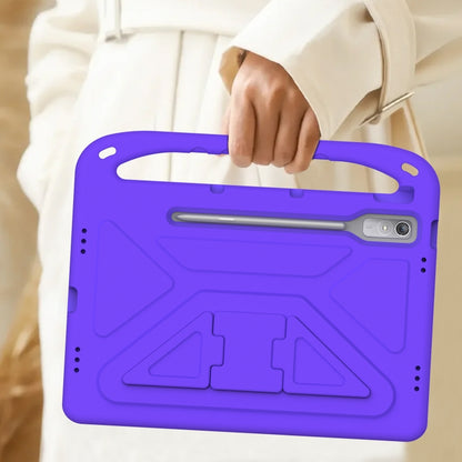 For Lenovo Tab P12 12.7 Handle Portable EVA Shockproof Tablet Case(Purple) - Lenovo by buy2fix | Online Shopping UK | buy2fix