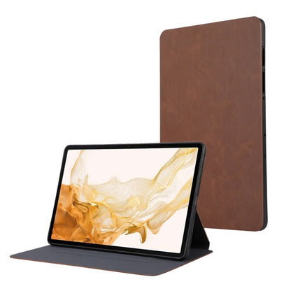 For Samsung Galaxy Tab S9 TPU Flip Tablet Protective Leather Case(Brown) - Galaxy Tab S9 Cases by buy2fix | Online Shopping UK | buy2fix