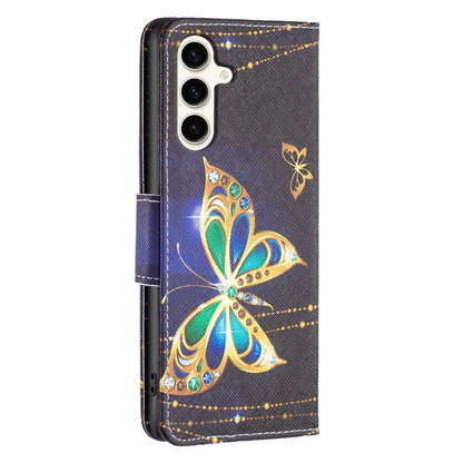 For Samsung Galaxy S23 FE 5G Colored Drawing Pattern Leather Phone Case(Big Butterfly) - Galaxy S23 FE 5G Cases by buy2fix | Online Shopping UK | buy2fix
