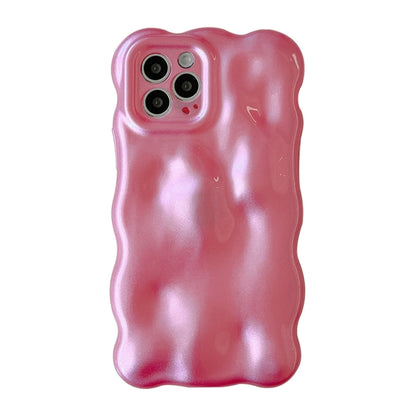 For iPhone 16 Pro Wave Bubbles TPU Phone Case(Pearlescent Pink) - iPhone 16 Pro Cases by buy2fix | Online Shopping UK | buy2fix