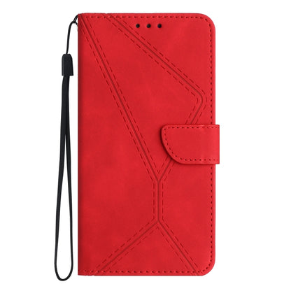 For Samsung Galaxy A05 Stitching Embossed Leather Phone Case(Red) - Galaxy Phone Cases by buy2fix | Online Shopping UK | buy2fix