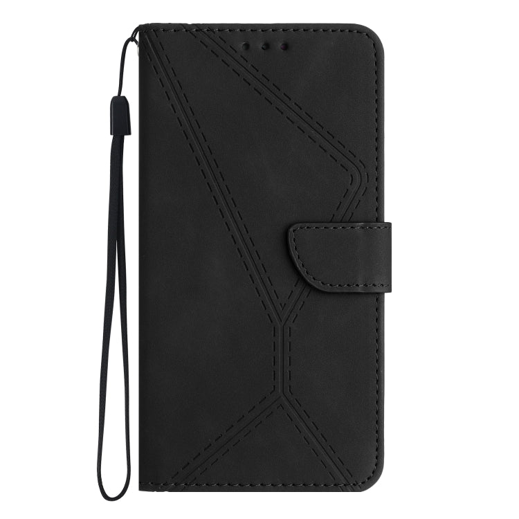 For Samsung Galaxy A05 Stitching Embossed Leather Phone Case(Black) - Galaxy Phone Cases by buy2fix | Online Shopping UK | buy2fix