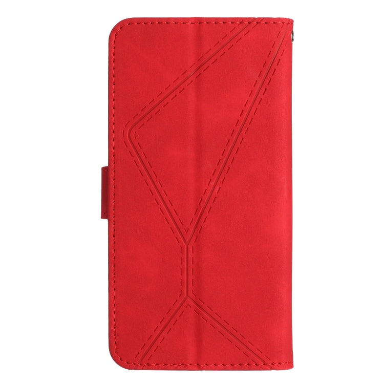 For Samsung Galaxy A15 Stitching Embossed Leather Phone Case(Red) - Galaxy Phone Cases by buy2fix | Online Shopping UK | buy2fix