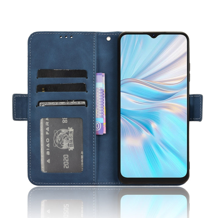 For Blackview Oscal C70 Skin Feel Calf Texture Card Slots Leather Phone Case(Blue) - More Brand by buy2fix | Online Shopping UK | buy2fix