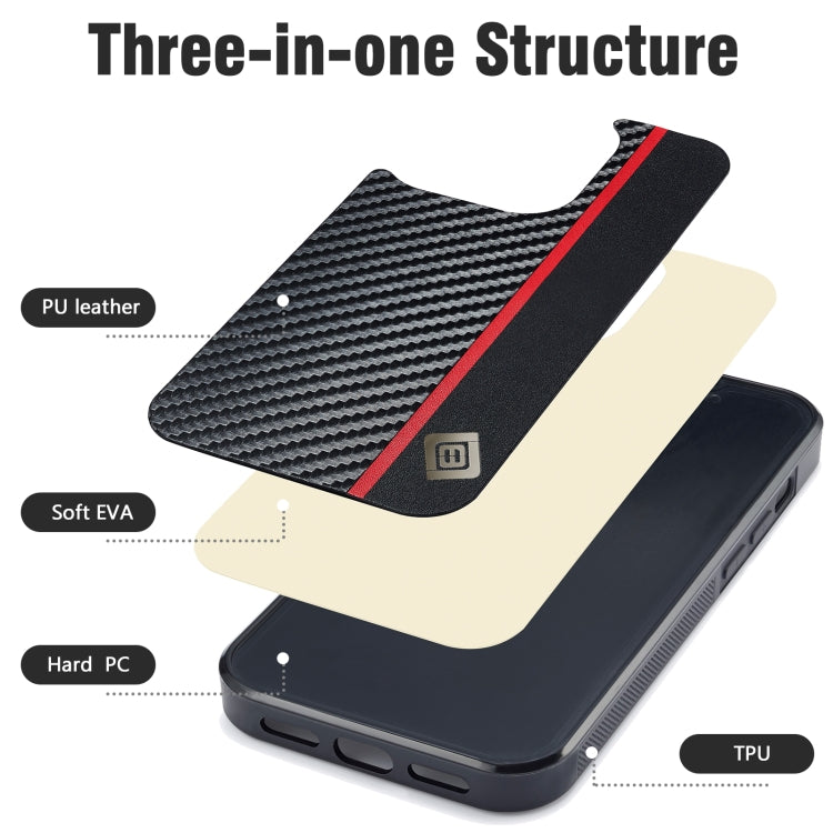 For Xiaomi Mi Mix Fold 2 LC.IMEEKE 3 in 1 Carbon Fiber Texture Shockproof Phone Case(Black) - Xiaomi Cases by LC.IMEEKE | Online Shopping UK | buy2fix