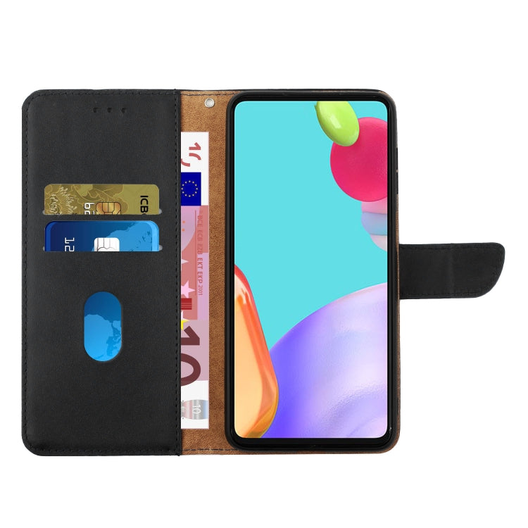 For OPPO A60 4G HT02 Genuine Leather Fingerprint-proof Flip Phone Case(Black) - OPPO Cases by buy2fix | Online Shopping UK | buy2fix