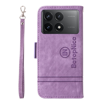 For Xiaomi Redmi K70 / K70 Pro 5G BETOPNICE Dual-side Buckle Leather Phone Case(Purple) - K70 Cases by BETOPNICE | Online Shopping UK | buy2fix