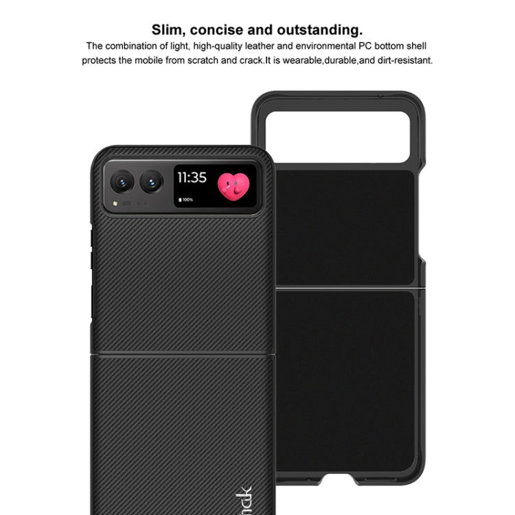 For Motorola Razr 40 imak Ruiyi Series Carbon Fiber PU + PC Phone Case - Motorola Cases by imak | Online Shopping UK | buy2fix