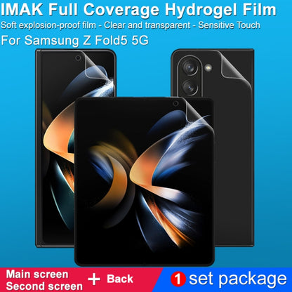 For Samsung Galaxy Z Fold5 5G imak Full Screen Hydrogel Film Outer Screen + Back + Inner Screen Protector Set - Galaxy Tempered Glass by imak | Online Shopping UK | buy2fix