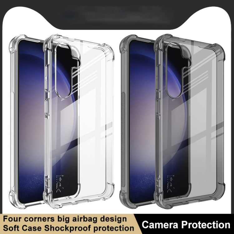 For Samsung Galaxy S24 5G imak Shockproof Airbag TPU Phone Case(Transparent Black) - Galaxy S24 5G Cases by imak | Online Shopping UK | buy2fix