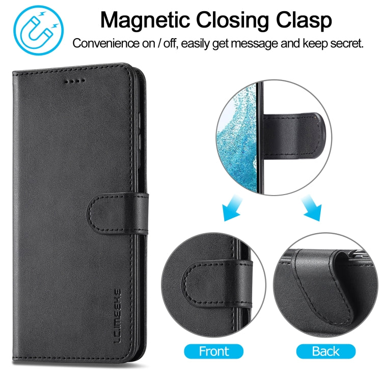 For Samsung Galaxy S23 FE 5G LC.IMEEKE Calf Texture Leather Phone Case(Black) - Galaxy S23 FE 5G Cases by LC.IMEEKE | Online Shopping UK | buy2fix