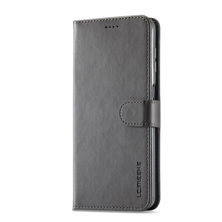 For Samsung Galaxy S23 FE 5G LC.IMEEKE Calf Texture Leather Phone Case(Grey) - Galaxy S23 FE 5G Cases by LC.IMEEKE | Online Shopping UK | buy2fix