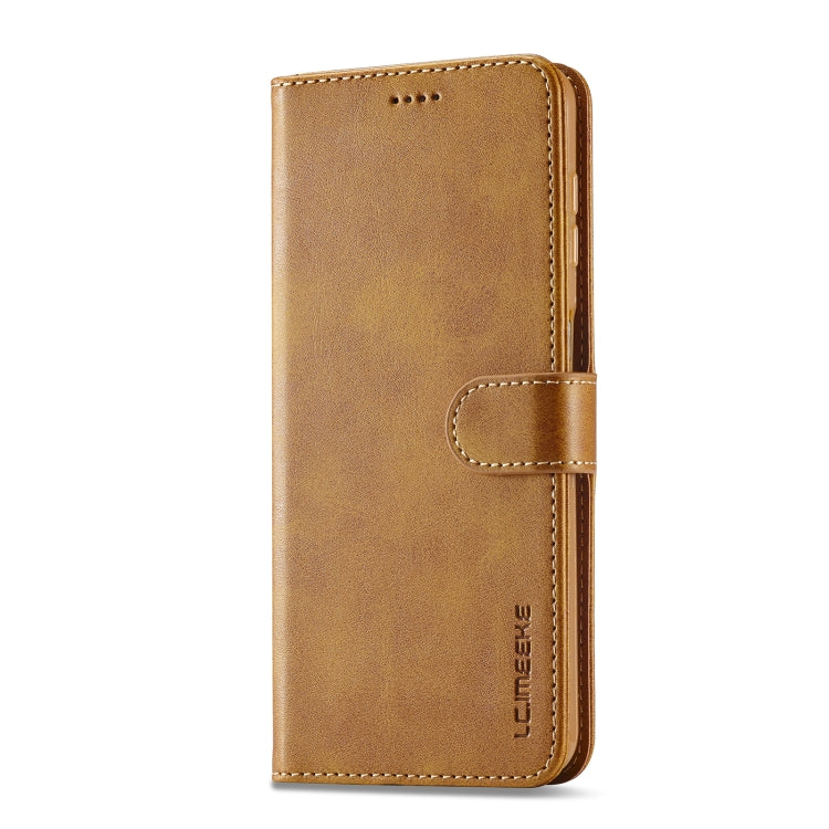 For Samsung Galaxy S23 FE 5G LC.IMEEKE Calf Texture Leather Phone Case(Brown) - Galaxy S23 FE 5G Cases by LC.IMEEKE | Online Shopping UK | buy2fix